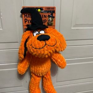 Bow Wow Halloween Pixel Pup Pet Dog Toy With Squeaker.